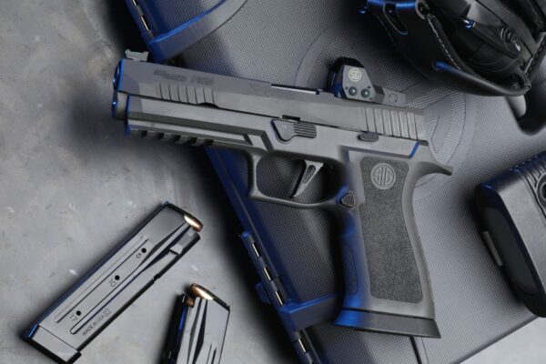 USED SIG SAUER P320 X-FIVE LEGION, 9MM - 21+1 Rounds | 5" Barrel | Polymer Grips | Blue/Black | Optics Included Sights
